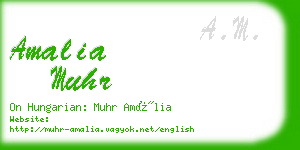 amalia muhr business card